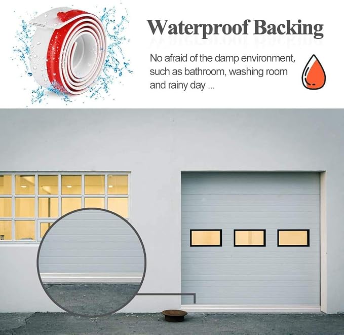 Huge Gap Door Draft Stopper, 3.4" W x 39" L Widened Rubber Door Sweep, Noise & - Image 5