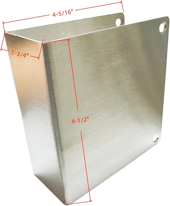 MP9492 1-3/4" Door Reinforcement Plate, Stainless Steel, 2 Pack | Designed - Image 2