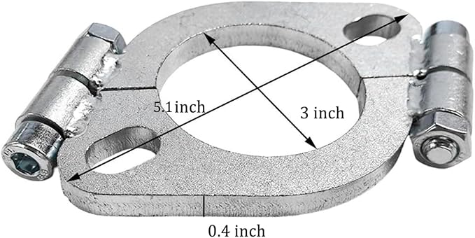 2 Packs 3.0 inch Split Flange Repair Kit, 2 Bolt 3.0"/76mm Exhaust Flange Flat - Image 2