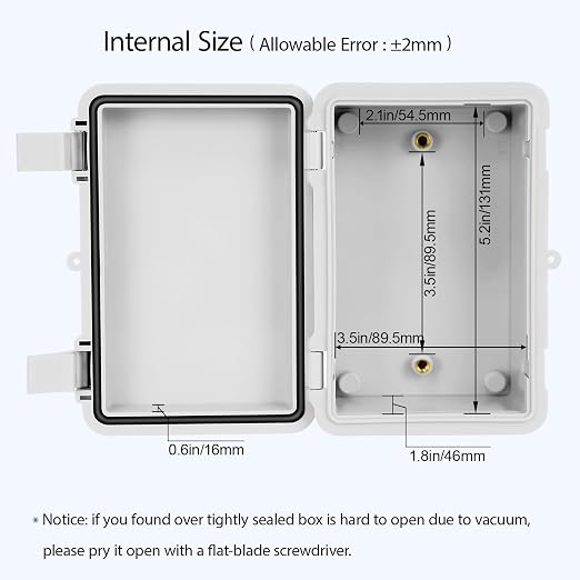 Junction Box, ABS Plastic, IP65 Waterproof Dustproof Universal Electrical - Image 4