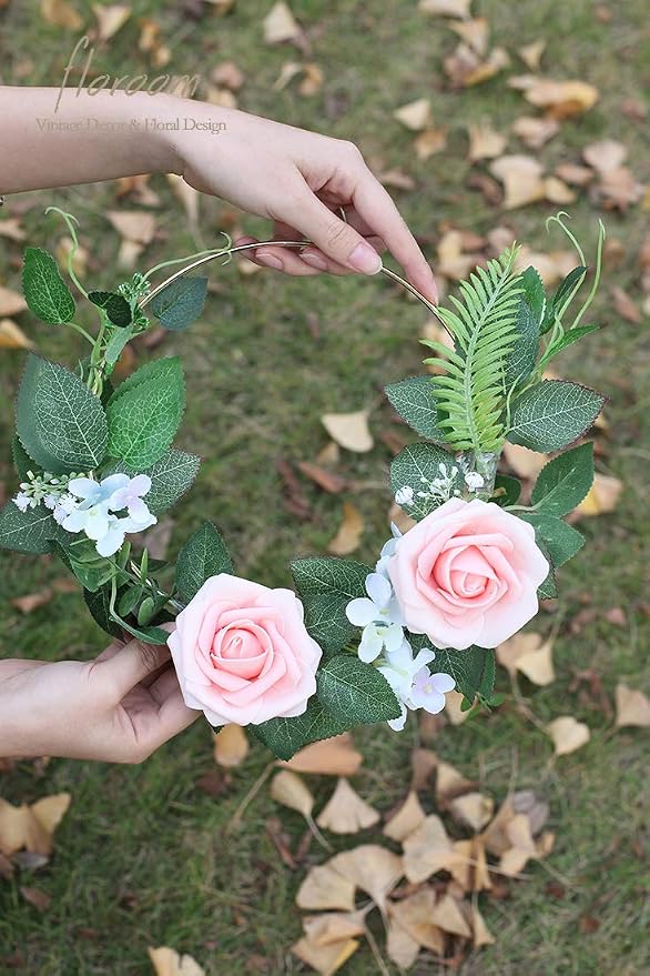 Artificial Flowers 25pcs Real Looking Blush Heirloom Foam Fake Roses - Image 6
