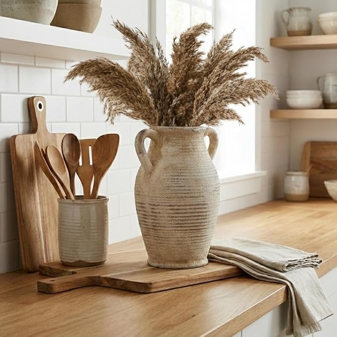 Emotionally Grounded Vase, Vaseking Large Ceramic Rustic Vase - Image 8