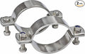 AKIHISA 2 Pack 4.25 Inch Heavy Duty Rigid Handleless Flat Pipe Bracket Clamp by AKIHISA