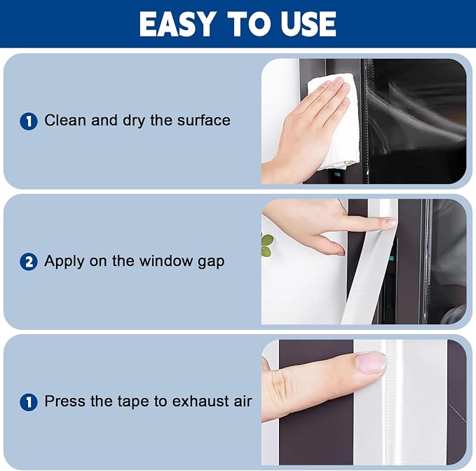 Storystore 2 in X 70 FT White Window Weather Sealing Tape No Residue | Weather - Image 6