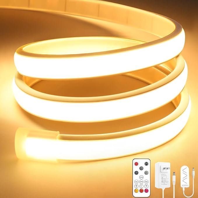 Lamomo COB LED Strip Lights Pro, 9.84Ft Warm White Dimmable Self-Adhesive Led by Lamomo