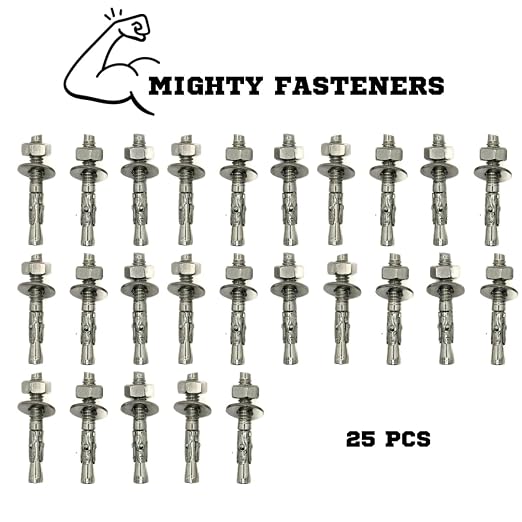 Mighty Fasteners 304 Stainless Steel Wedge Anchors 1/4" X 1-3/4" - Image 2