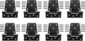 3.5 Inch Heavy Duty Gate Hinges, 8 Pack Black Iron Door Hinges | Solid Iron by HTHOOOOOME