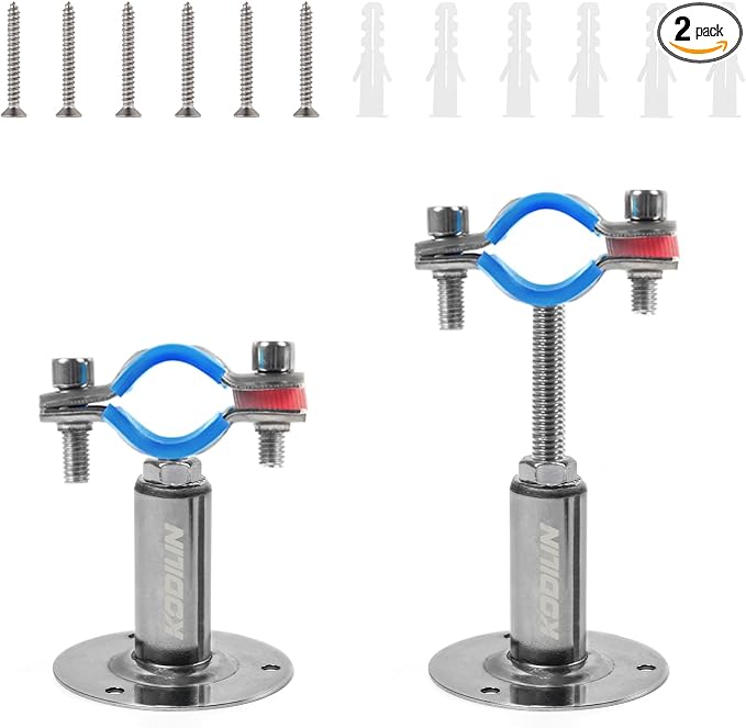 2PCS Upgraded Wall Mount Ceiling Mount Pipe Supports, 304 Stainless Steel Wall by Kodilin