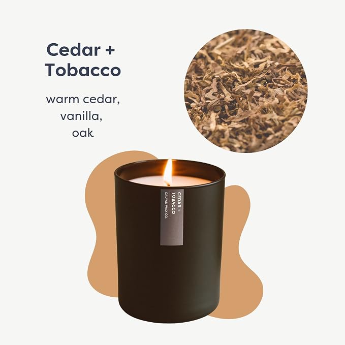 Cedar & Tobacco Scented Candle - Image 2