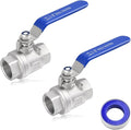 2 Pack Ball Valves 304 Stainless Steel 3/4 Inch NPT Female to Female Thread by LEONTOOL