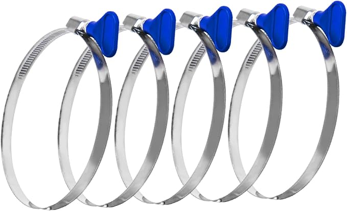 POWERTEC 70249 5 Inch Key Hose Clamp, Thumb Screw Key Adjustable Stainless by POWERTEC