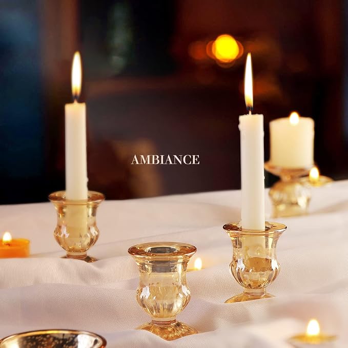 Letine Gold Candlestick Holders Set of 12-2.5" H Taper Candle Holders Bulk - Image 3