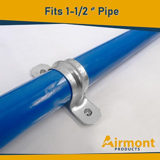 1-1/2-Inch EMT Two-Hole Conduit Strap — Reinforced Rib, Heavy-Duty Zinc-Plated - Image 5