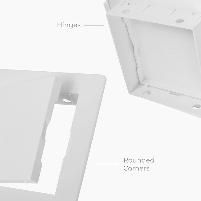 4x4 Inch White Access Panel for Drywall – ABS Plastic Square Wall, Ceiling - Image 5