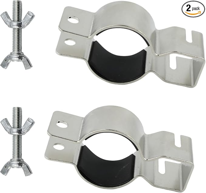 2 Pcs Adjustable Pipe and Drape Clamps, Heavy Duty Crossbar Hanger Bracket by Unknown