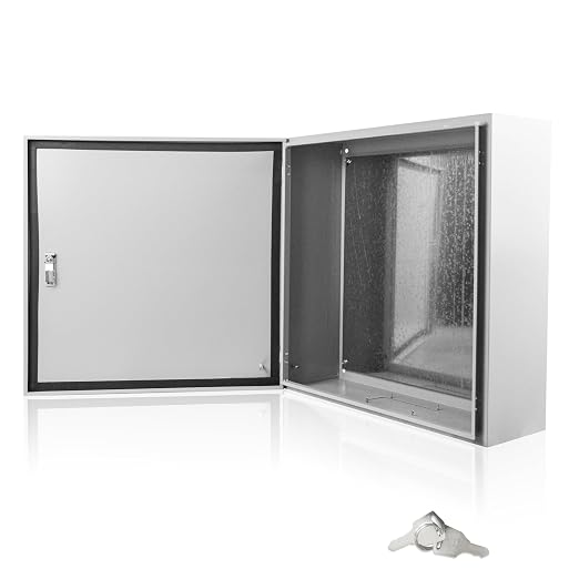 Electrical Box 24 x 24 x 8 Inch Indoor Outdoor Electrical Enclosure Box Steel by Fsehyue