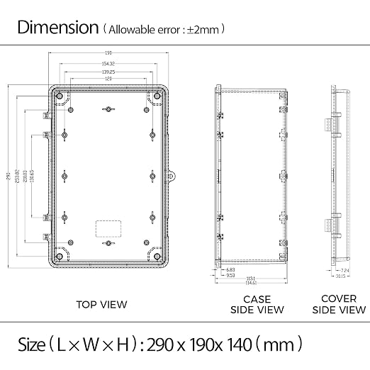 Junction Box IP67 Waterproof Electrical Box Outdoor ABS Plastic Hinged Shell - Image 7