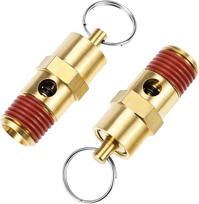 QWORK Brass Pressure Relief Valve - Image 2