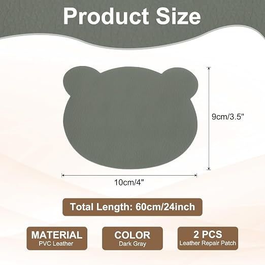 PATIKIL Leather Repair Patch, Dark Gray - Image 2