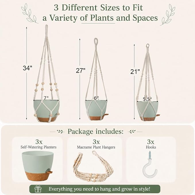 Bouqlife Self Watering Hanging Planters - Image 2