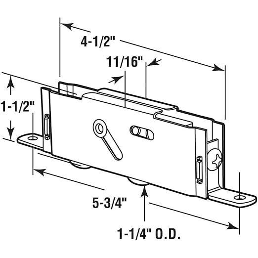 Sliding Patio Glass Door Tandem Rollers Replacement, 1-1/4" Steel Ball Bearing - Image 2