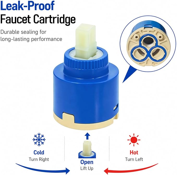N35DW 35mm Ceramic Faucet Cartridge, - Image 4