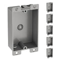 6 Pack Shallow Outlet Box 8 Cubic Single Gang Old Work Junction Box – Grey by Jicoyin