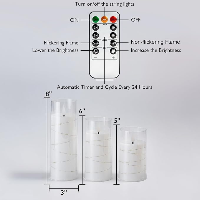 Homemory 9 Pcs Flameless Candles - Image 6