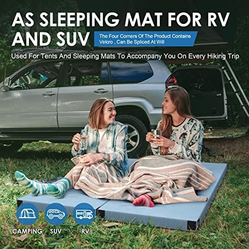 KingChii CertiPUR-US Memory Foam Camping Mattress, Portable Roll Up Travel Car - Image 6