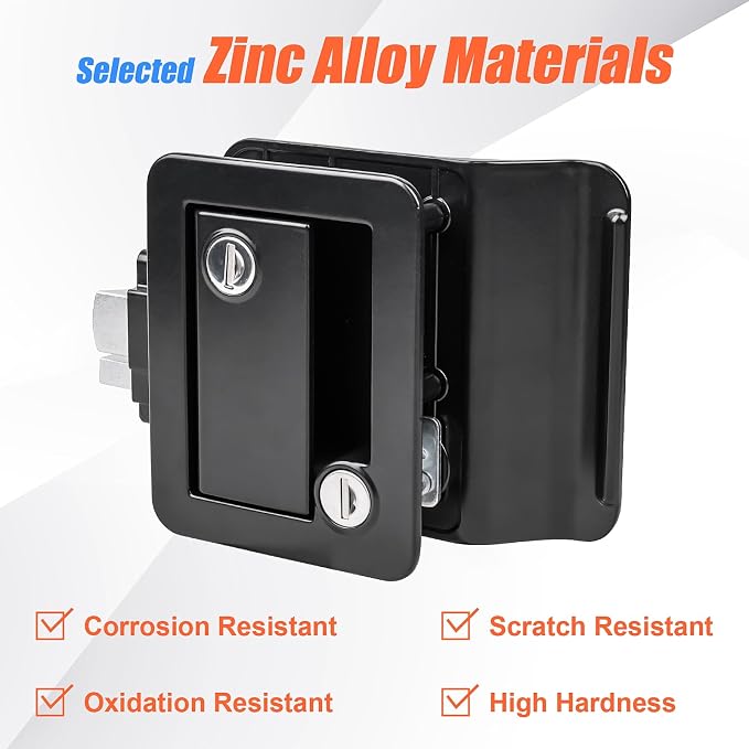 Siasky Black RV Door Lock Replacement, Upgraded RV Door Latch - Image 3