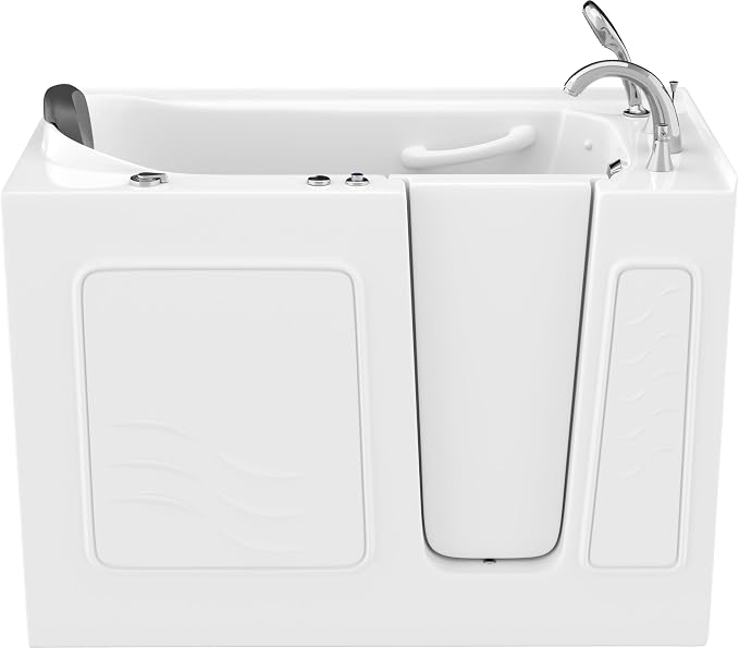 ANZZI Walk In Tub, 26 X 53 In, Right Drain, 15 Whirlpool Jets, Inline | Slip - Image 8