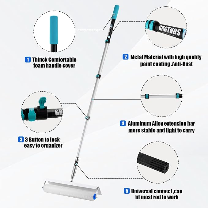 Spiked Self Leveling Cement Tool Kit, Epoxy Flooring Tool Kit, Heavy-Duty - Image 4