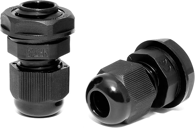 Bonsicoky 10 Pcs 1/4" NPT Nylon Cable Glands, IP68 Waterproof Adjustable Cord - Image 5