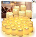 SHYMERY Flameless Votive Candles, Flameless Flickering Electric Fake Candle by SHYMERY
