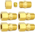 ChillWaves Brass Compression Tube Fitting, 1/2" OD x 1/4" NPT Male Compression by VisittheCHILLWAVES