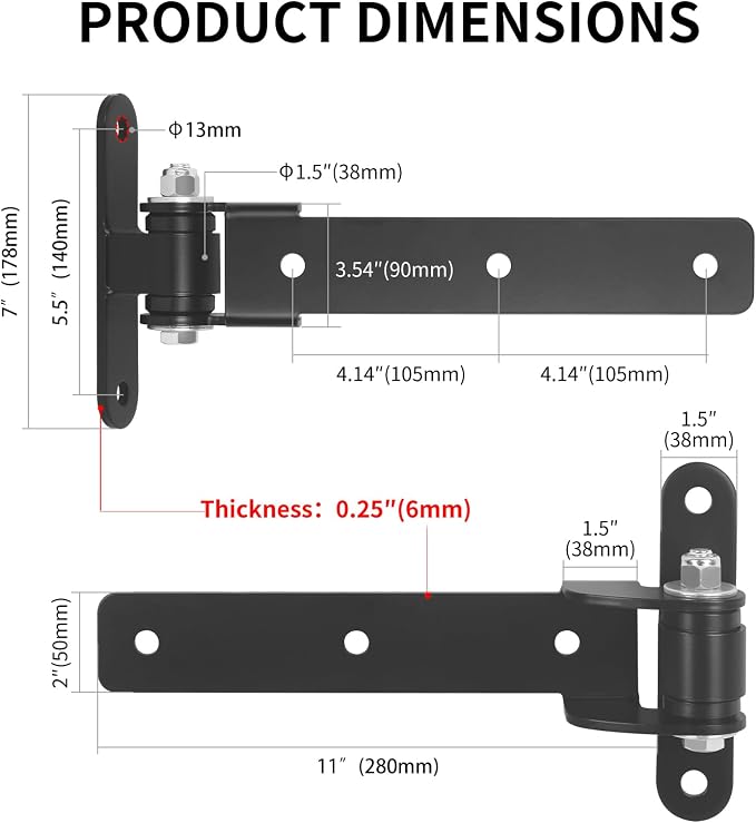 Heavy Duty Upgraded Sealed Bearing Gate Hinges Bolt or Weld on Hinge - Image 2