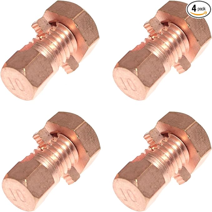 RLECS 4pcs TJ-10 Copper Open Bolt Wire Clamp Power Fittings are Used to by Unknown
