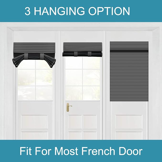 Muamar French Door Curtains Privacy Door Blind, Front Door Window Curtain - Image 5