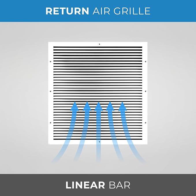 HVAC Premium 20'' X 25" Aluminum Return Grille - Image 6