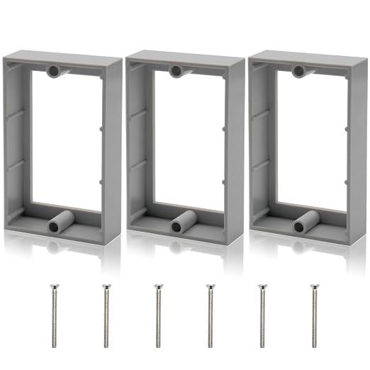 HXH Single Gang Receptacle Outlet Box Extender, 3/4 Inch, 3 Pack | by HUIXHAO