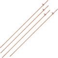 4 Foot Copper Grounding Rod, 3/8" Dia. Bonded Copper Ground Rod Equipped by GOUNENGNAIL