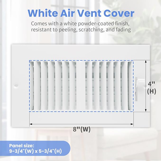 8 x 4 Inch Air Vent Covers for Wall or Ceiling - Image 2