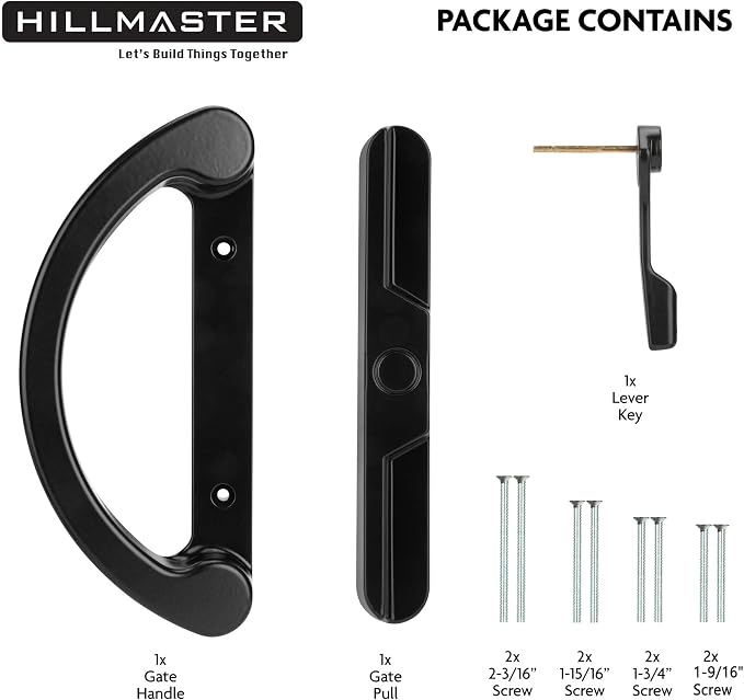 HILLMASTER Patio Sliding Glass Door Handle Replacement Set, Mortise Style - Image 5