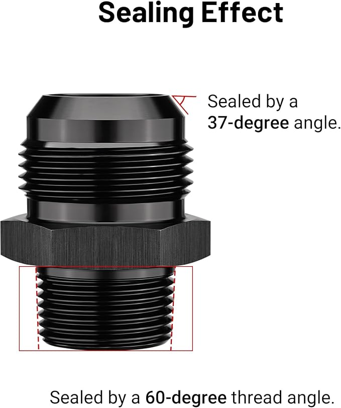 EVIL ENERGY 16AN Male Flare to 3/4" NPT Pipe Fitting Adapter Straight Aluminum - Image 4