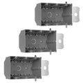 HXH 3 Gang Adjustable Electrical Outlet Box 3 PCS | 49 Cubic Inch Grey Three by HUIXHAO