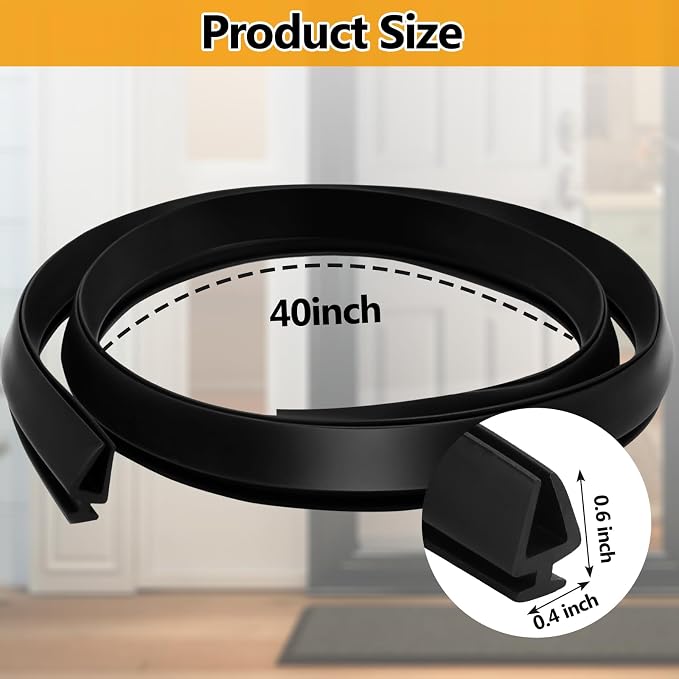 Replacement Storm Door Sweep, Metal Vinyl, Style 2 | 1 Pack, Door Expander - Image 2