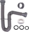 Sink Drain Pipe Kit, Flexible 1-1/2 Inch P Trap Kitchen Sink Plumbing Kit by Unknown