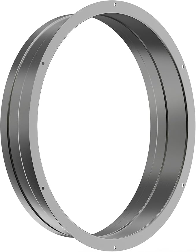 Hon&Guan 12 Inch Duct Connector Flange, Metal Straight Pipe Fitting by HonGuan