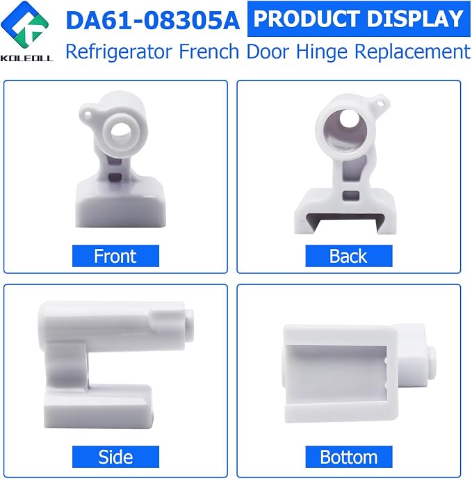 2PCS DA61-08305A Refrigerator French Door Hinge Replacement Compatible - Image 3