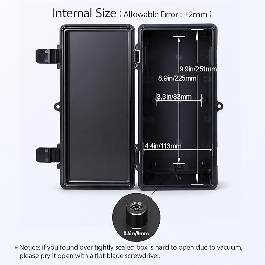 Junction Box IP67 Waterproof Electrical Box Outdoor ABS Plastic Hinged Shell - Image 4